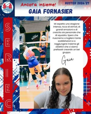 ROSTER SERIEC 2026/27 : ancora insieme Gaia