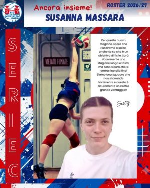 ROSTER SERIEC 2026/27 : ancora insieme Susanna !!!