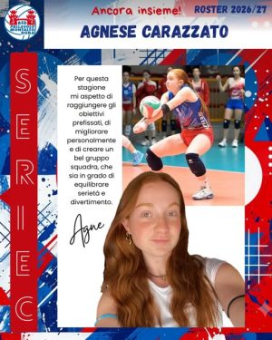 ROSTER SERIE C 2026/27 : ancora insieme Agnese !!!