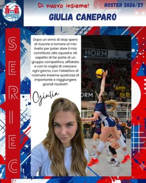 ROSTER SERIE C 2026/27 : bentornata Giulia !!!